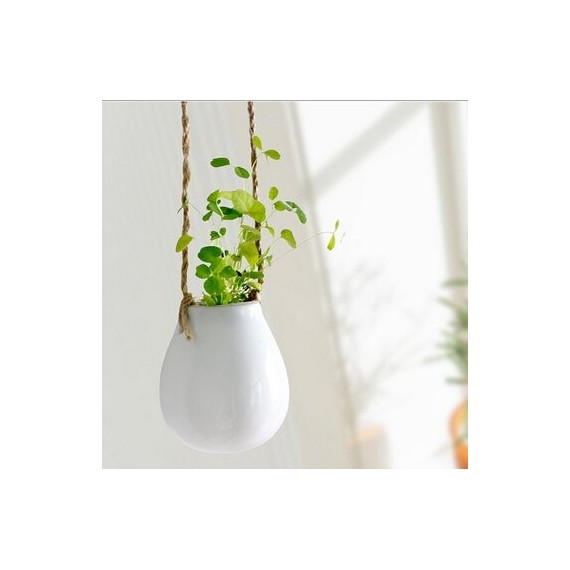 Pot suspendu blanc, or Bolo Planter : pot céramique à suspendre – INSIDE  Box - Shop - Conseil