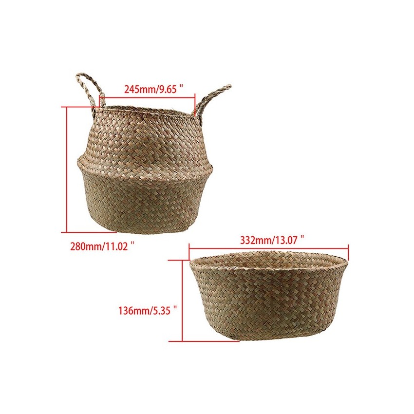 Color foldable wicker basket