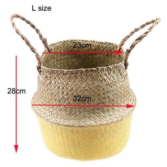 Color foldable wicker basket